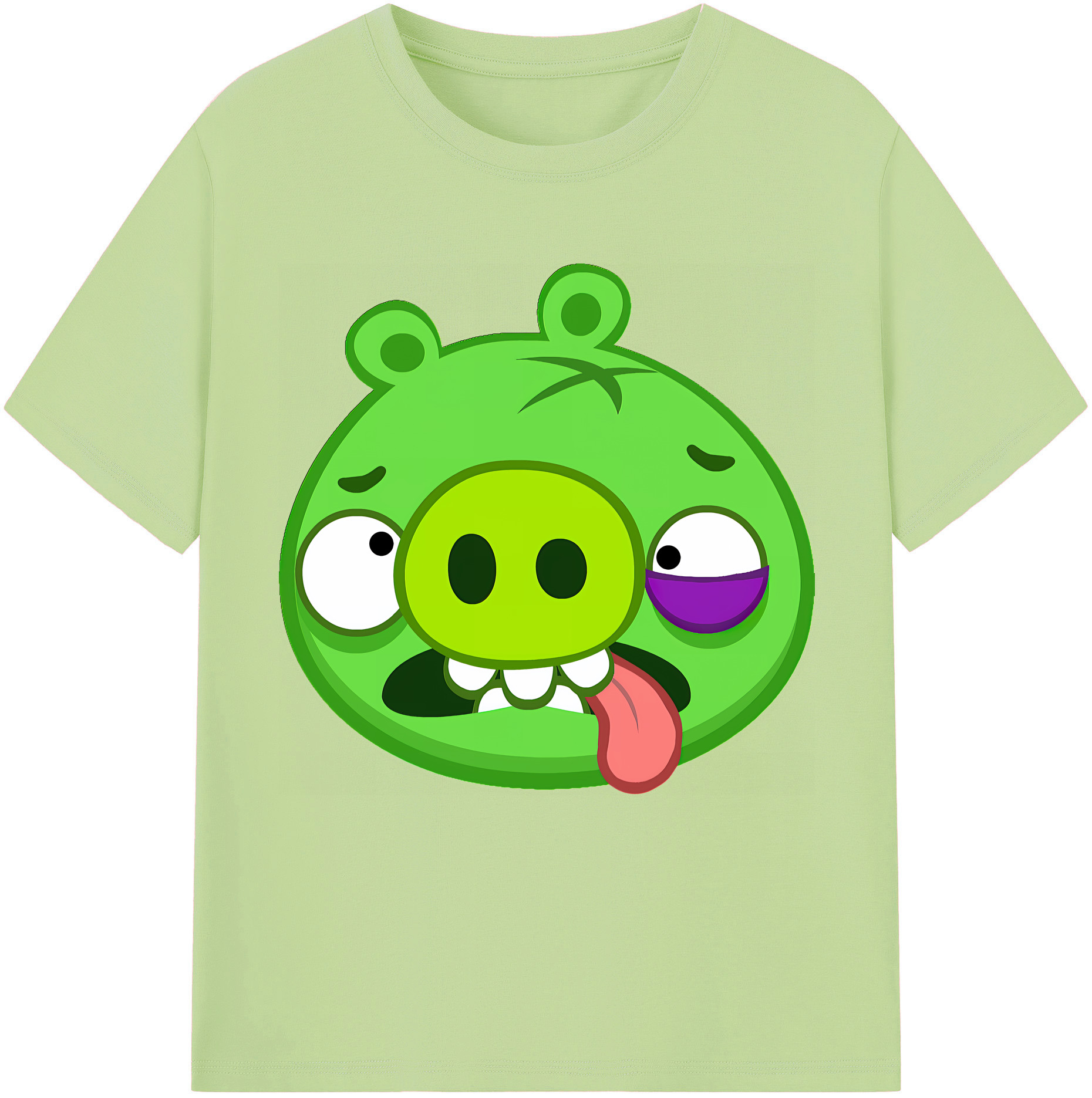 （画像用） Angry Birds アングリーバード 綿100％半袖Tシャツ（フロントプリント）